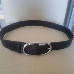 Banana Republic Black Leather Belt 1.5" Wide